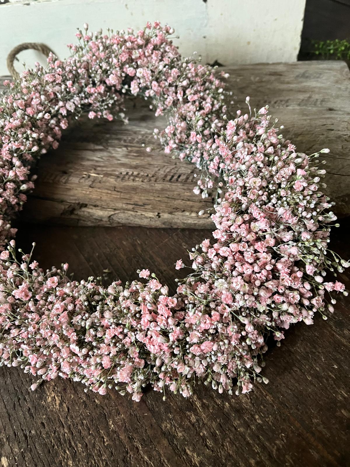 Handgemachtes Schleierkraut Herz | Romantische Herzdekoration für Hochzeit & Zuhause | Natürliche Blumendeko