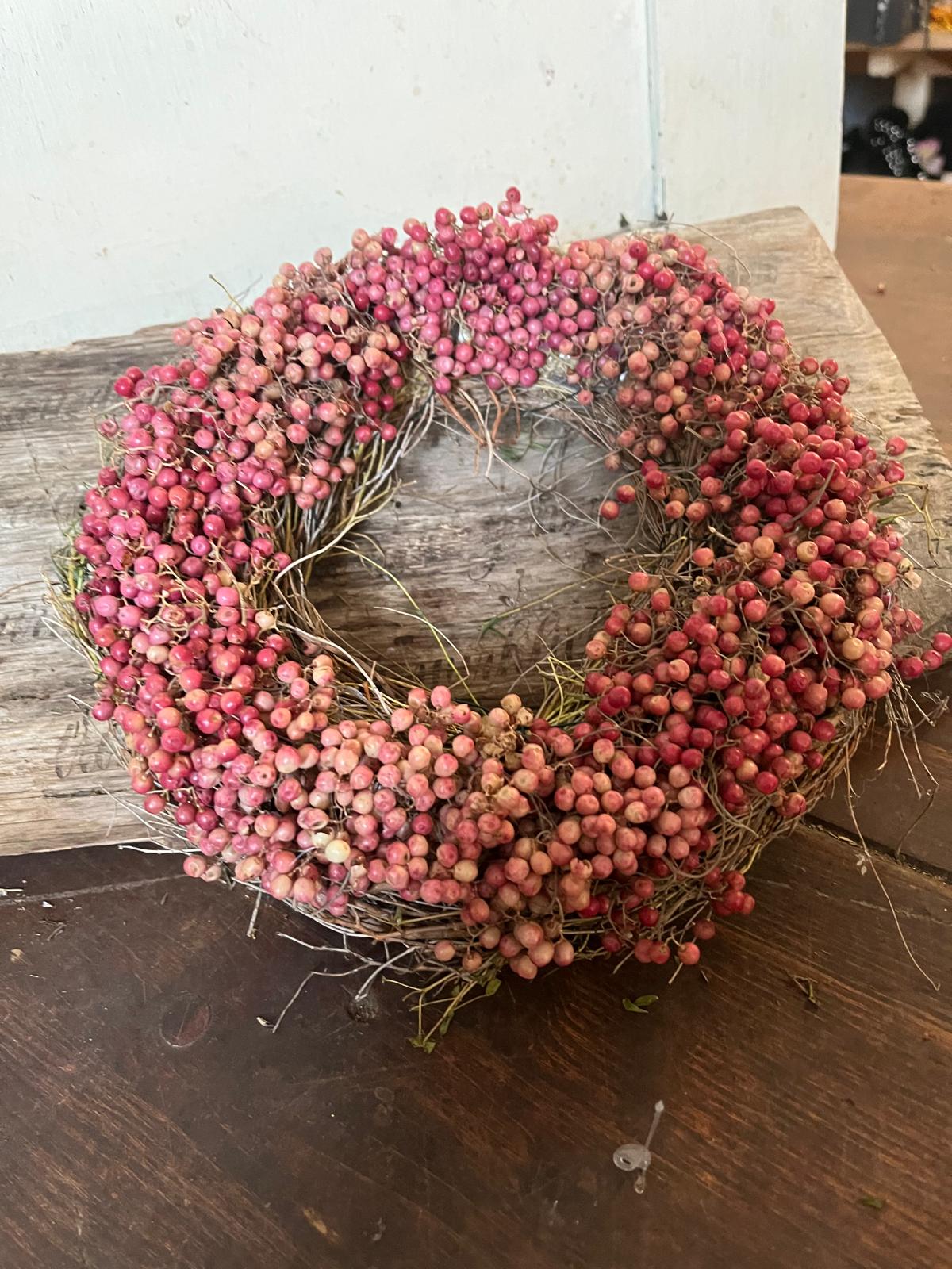 Handgebundener Pfefferkranz – Würzig-duftendes Unikat mit Thymian, Tisch- & Türkranz