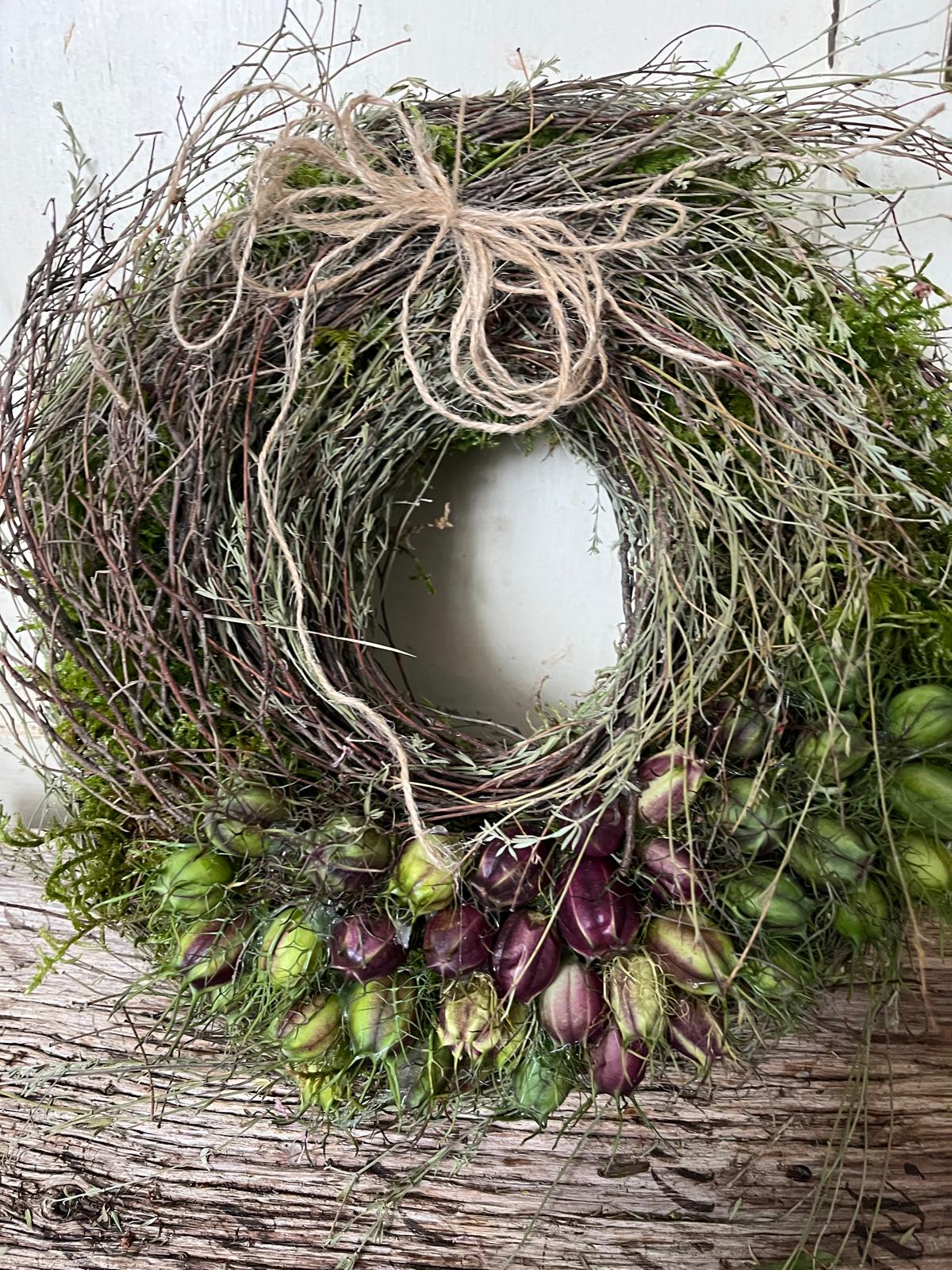 Natürlicher Kranz: Handgefertigte Herbstdeko