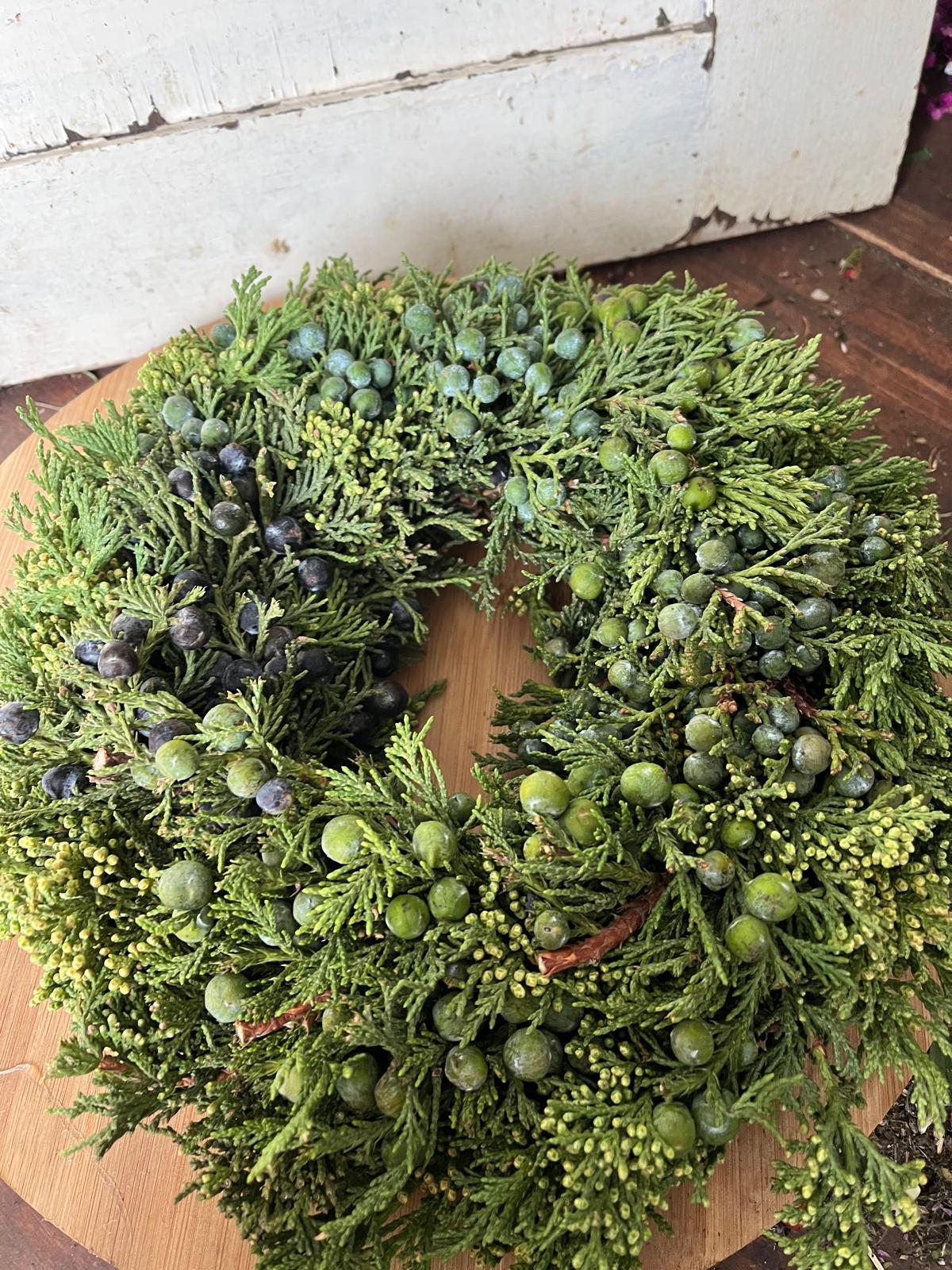 Natürlicher Juniperus (Wacholder) Kranz (25 cm)