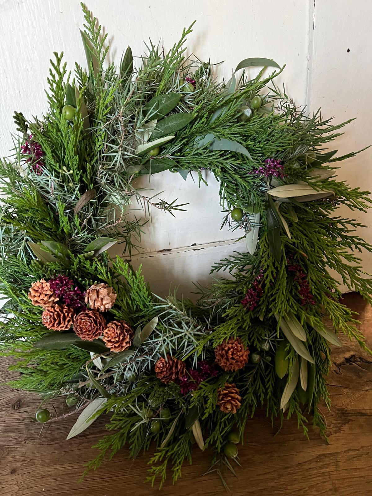 NEU! Frischer Premium-Kranz (20/25/30 cm) – Unikat aus gemischtem Grün