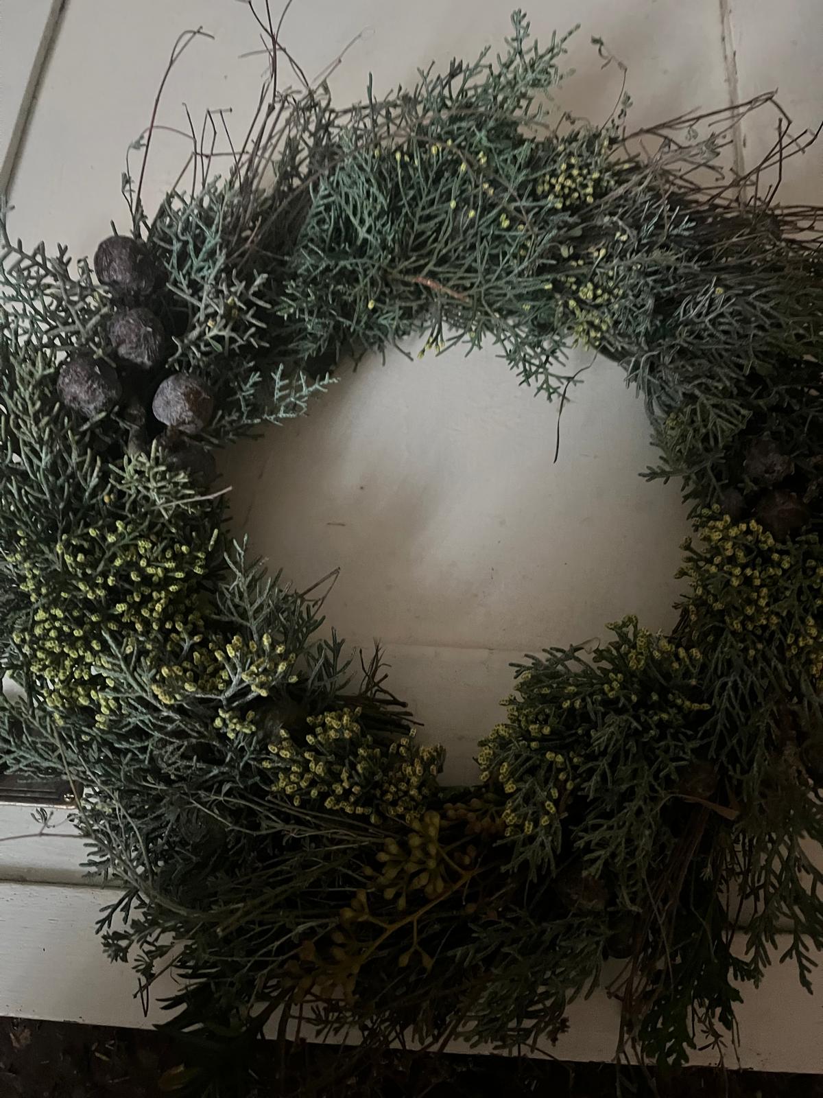 Rustikaler Naturkranz mit Thymian & Arizonica (20/25/30 cm) – Frisch gebunden