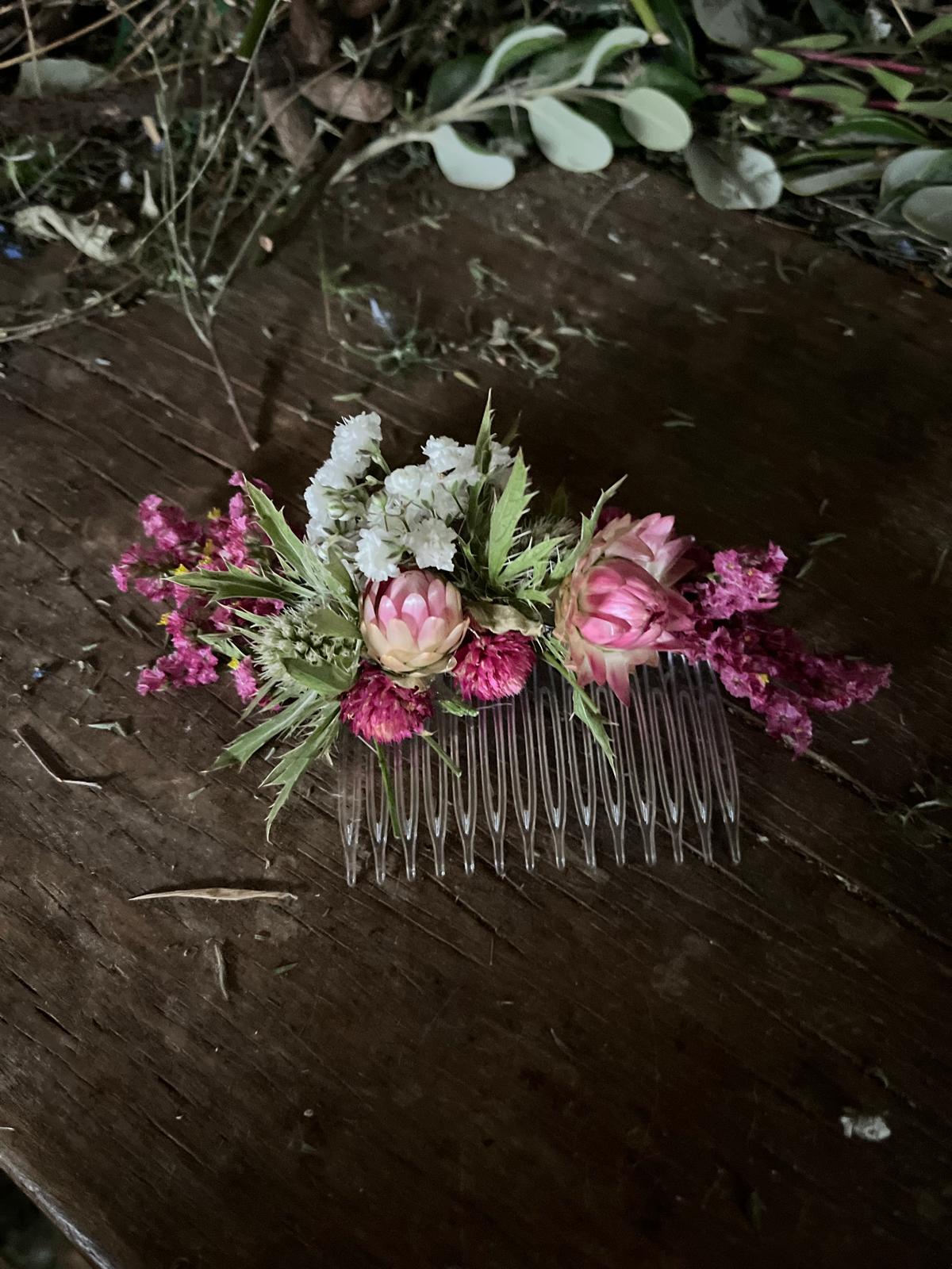Trockenblumen Haarschmuck, Haarkamm Hochzeit, Haarreif Braut, Haarklammer Blume, Blumenhaarschmuck, Boho Brautfrisur, Haarschmuck Gäste
