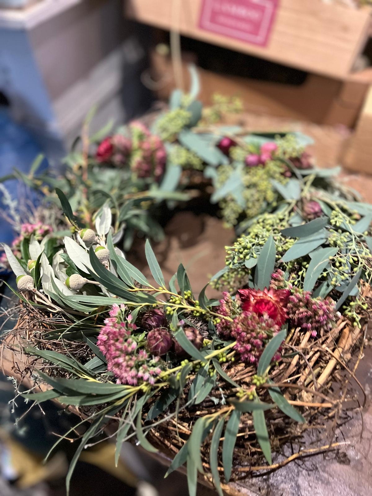 Dicker Herbstkranz Natur | Üppiger Türkranz & Tischkranz handgemacht | Herbstdeko Unikat aus verschiedenen Materialien 30cm 40cm