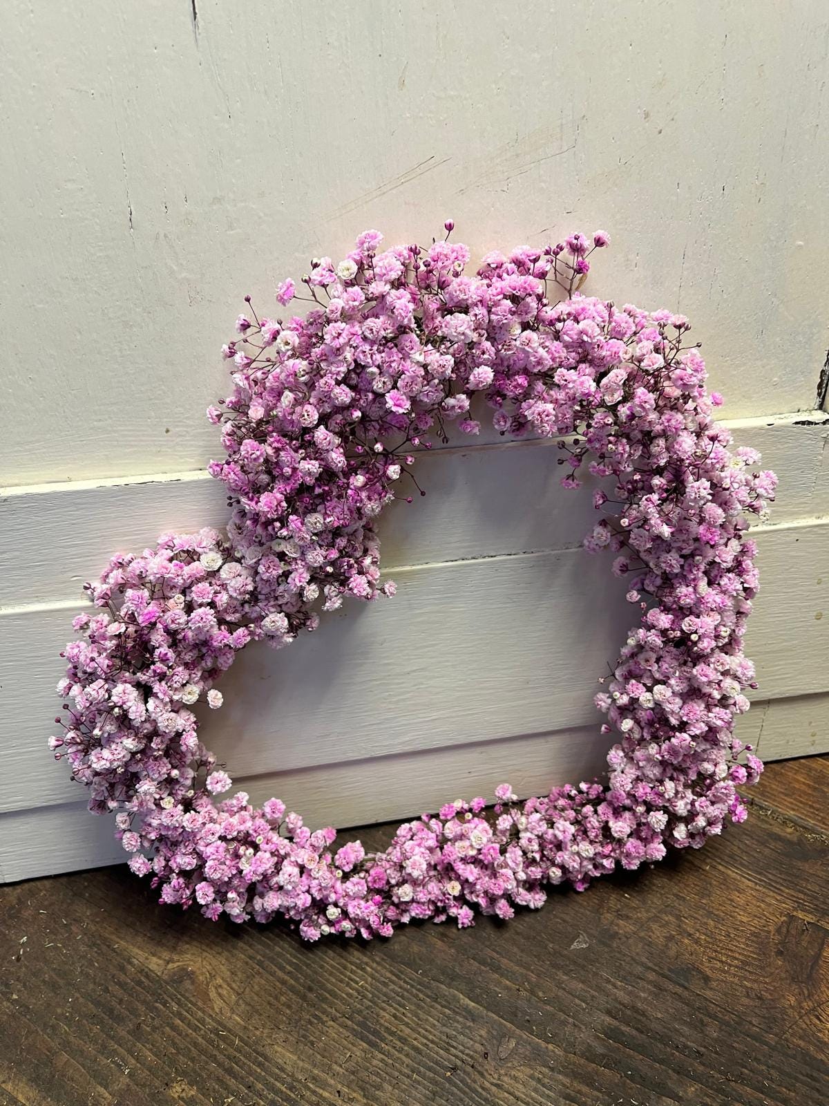 Handgemachtes Schleierkraut Herz | Romantische Herzdekoration für Hochzeit & Zuhause | Natürliche Blumendeko