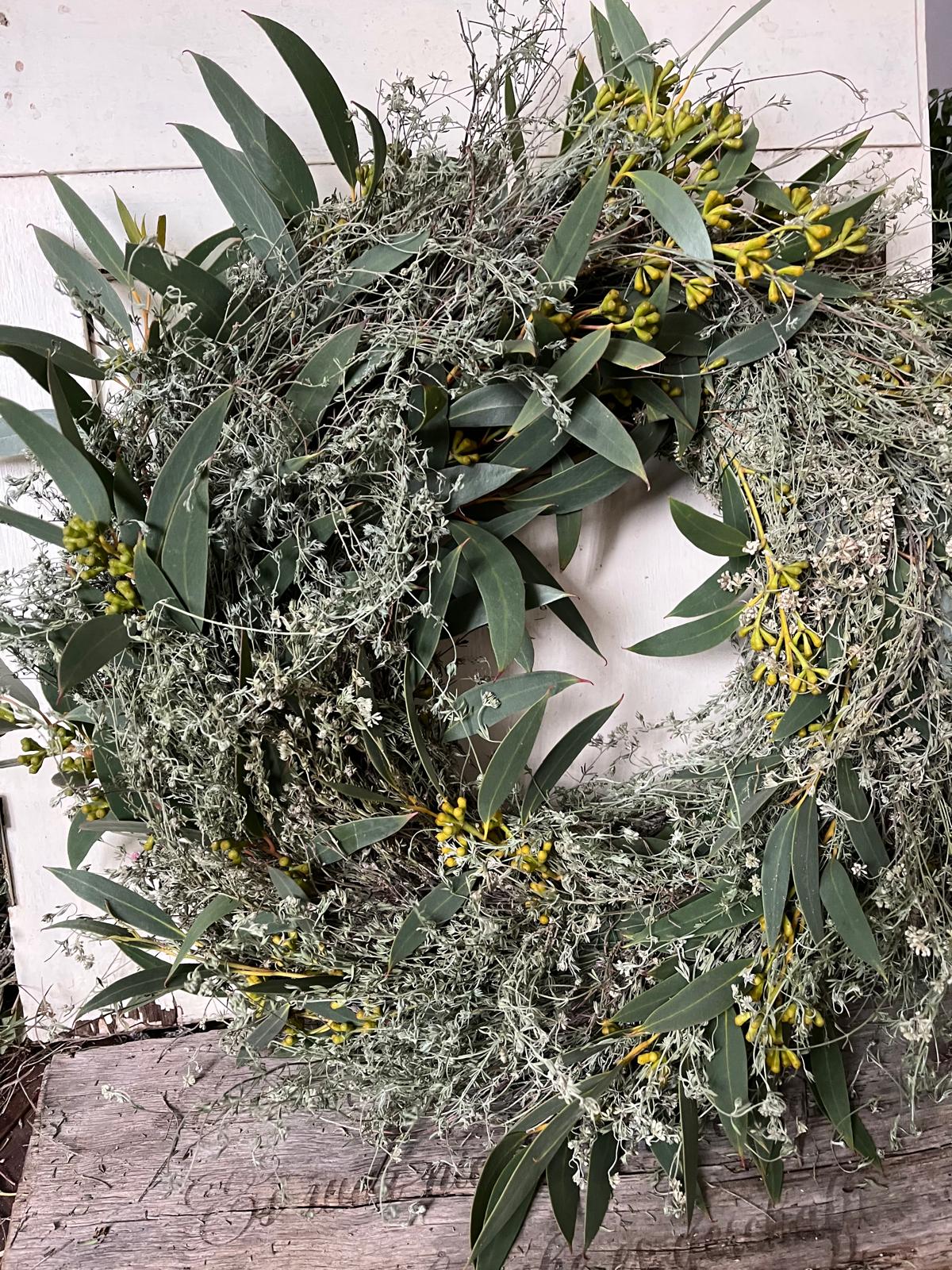 Kranz aus Thymian & Eukalyptus – Handgemachter Türkranz oder Tischkranz