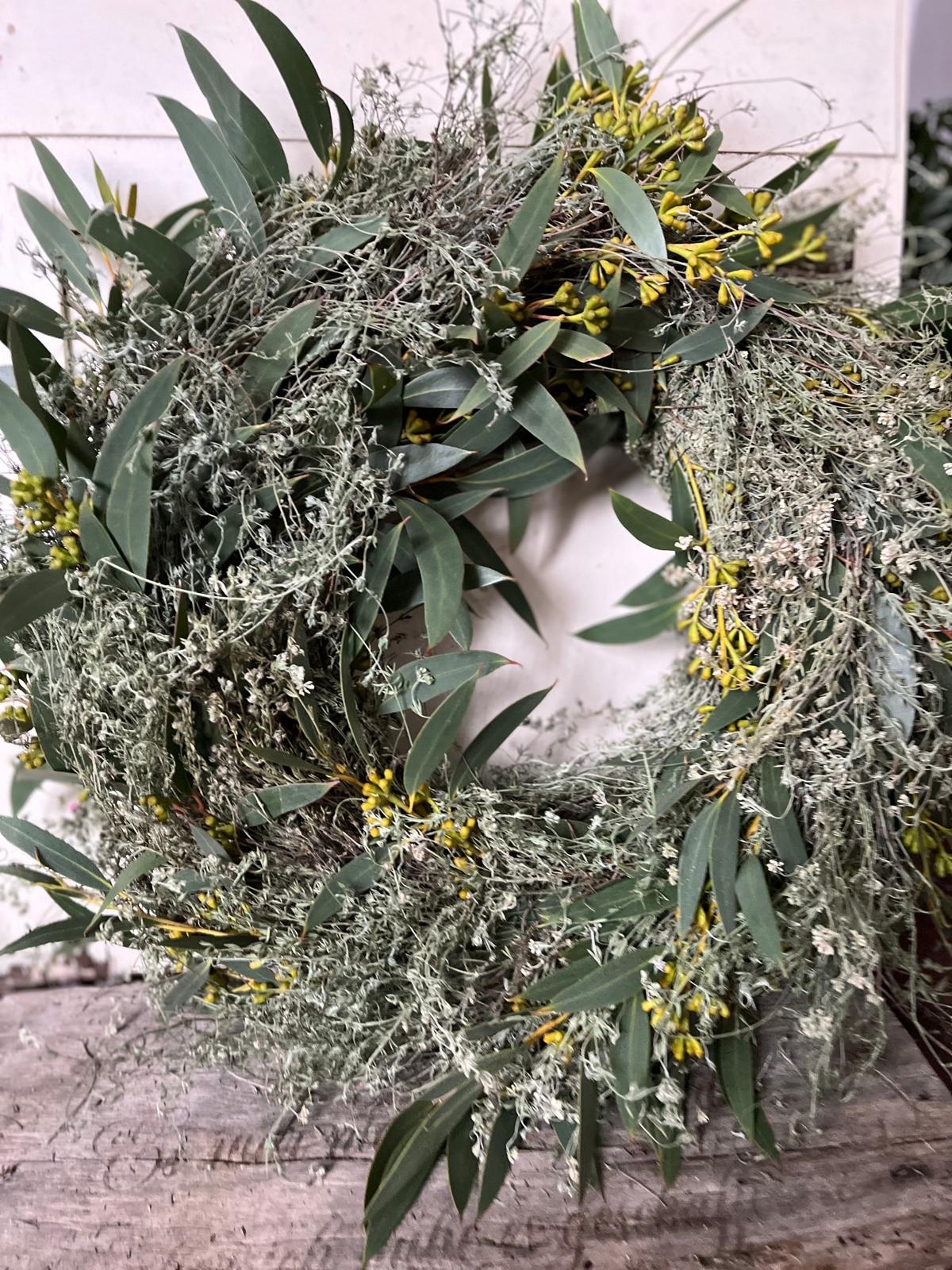 Kranz aus Thymian & Eukalyptus – Handgemachter Türkranz oder Tischkranz