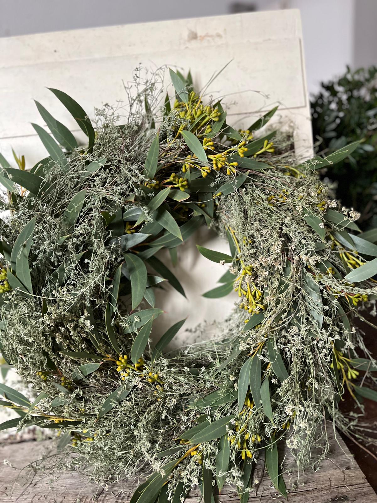 Kranz aus Thymian & Eukalyptus – Handgemachter Türkranz oder Tischkranz