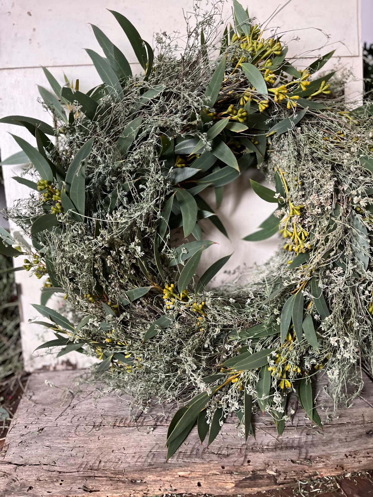 Kranz aus Thymian & Eukalyptus – Handgemachter Türkranz oder Tischkranz