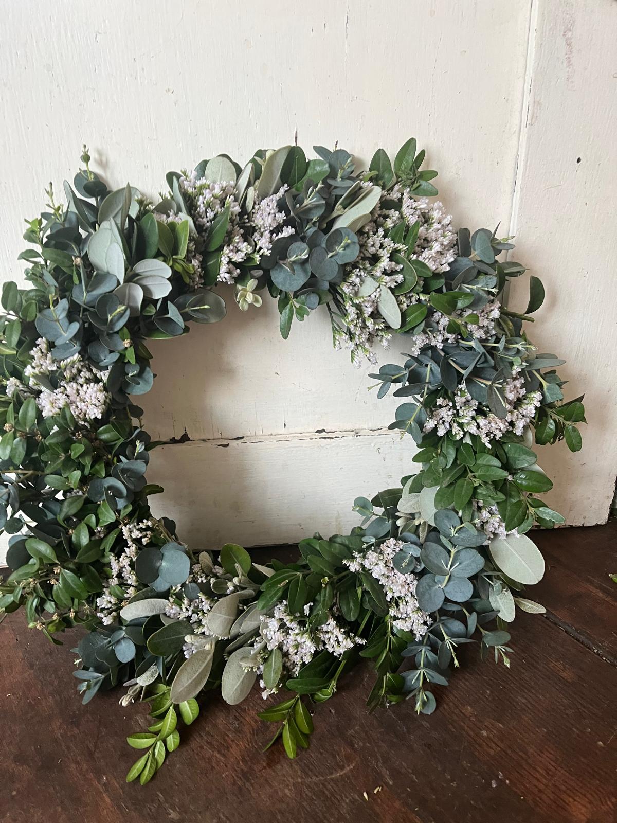 Kranz aus echten Blumen – Handgefertigt, ideal als Türkranz oder Tischdeko