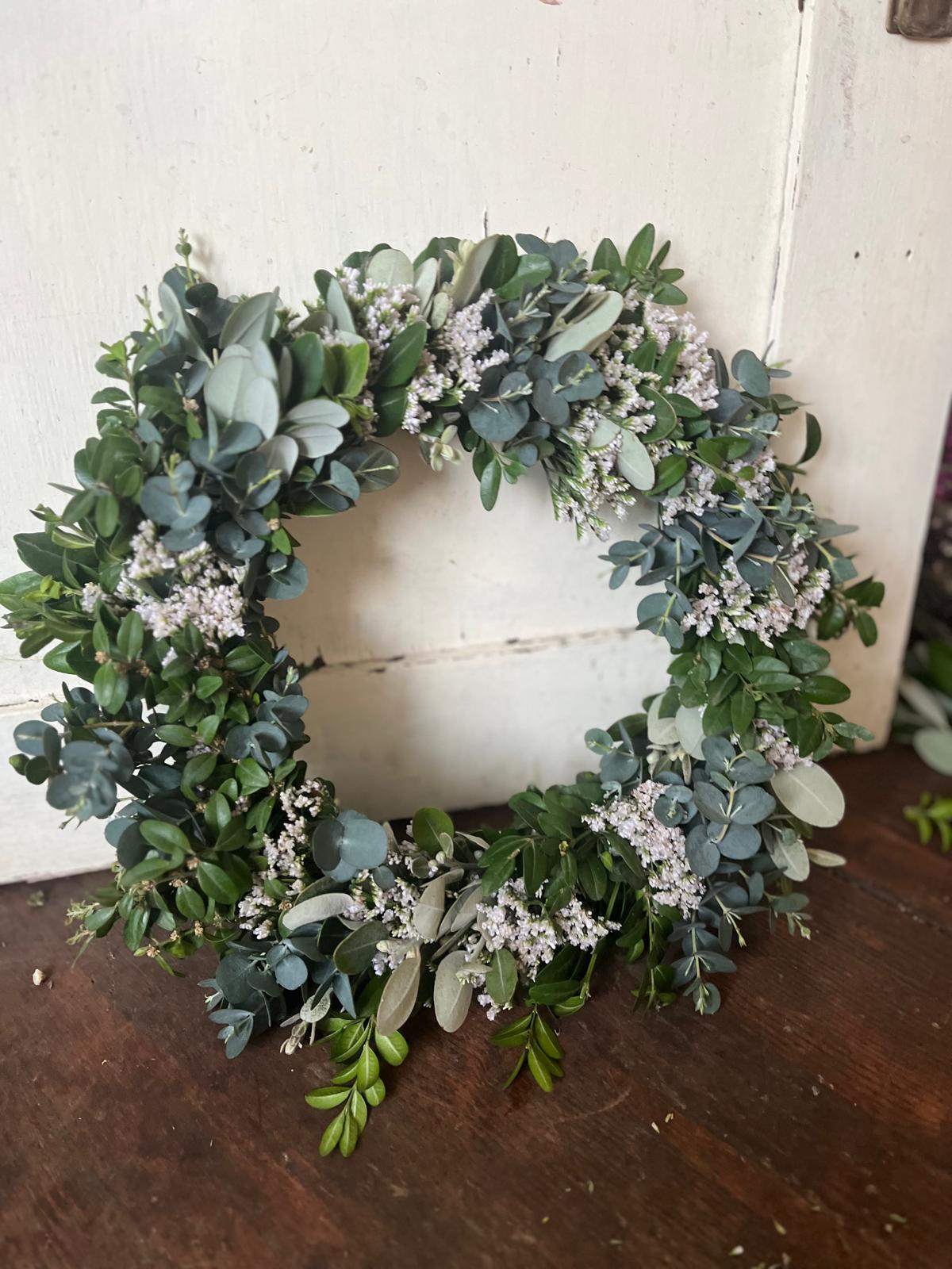 Kranz aus echten Blumen – Handgefertigt, ideal als Türkranz oder Tischdeko