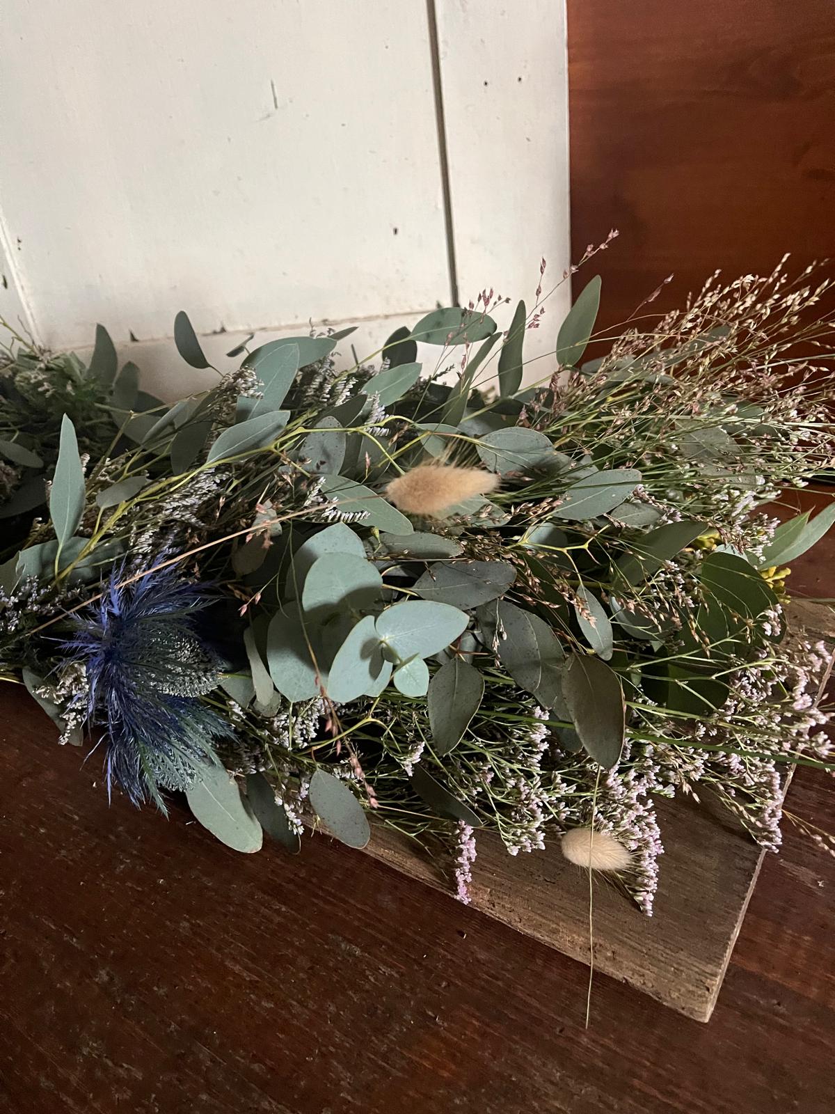 Strauß zum Trocknen – Eukalyptus, Strandflieder & Gräser – Naturstrauß, Trockenstrauß, Unikat