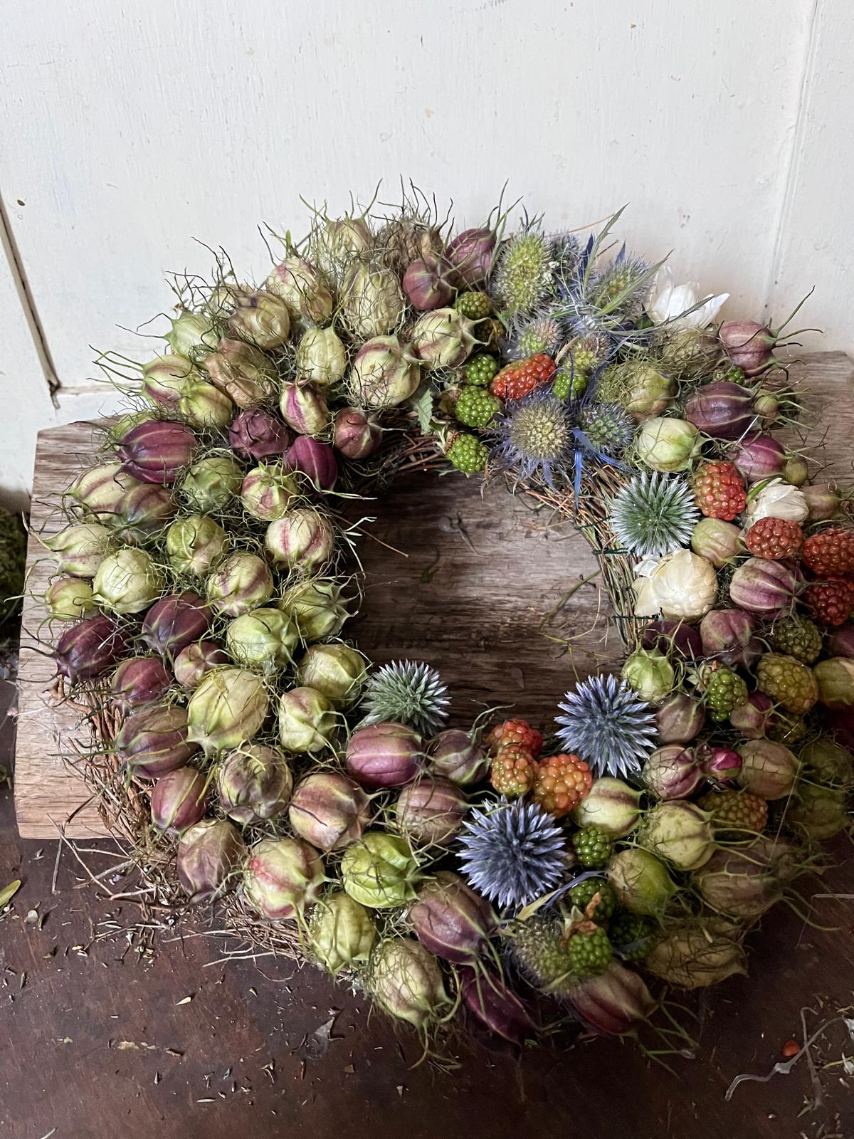 Zeitloser Naturkranz (25/30 cm) – Handgebundenes Unikat für jede Jahreszeit, langlebige Deko