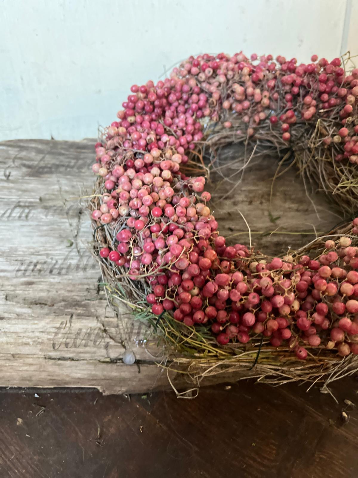 Handgebundener Pfefferkranz – Würzig-duftendes Unikat mit Thymian, Tisch- & Türkranz