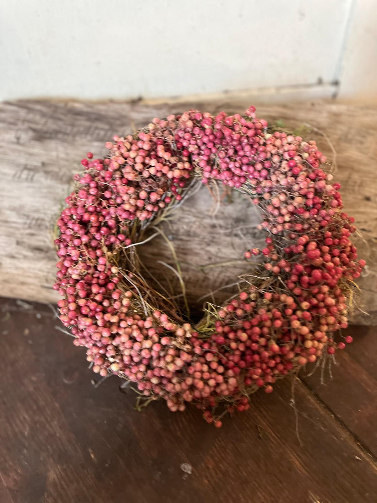 Handgebundener Pfefferkranz – Würzig-duftendes Unikat mit Thymian, Tisch- & Türkranz