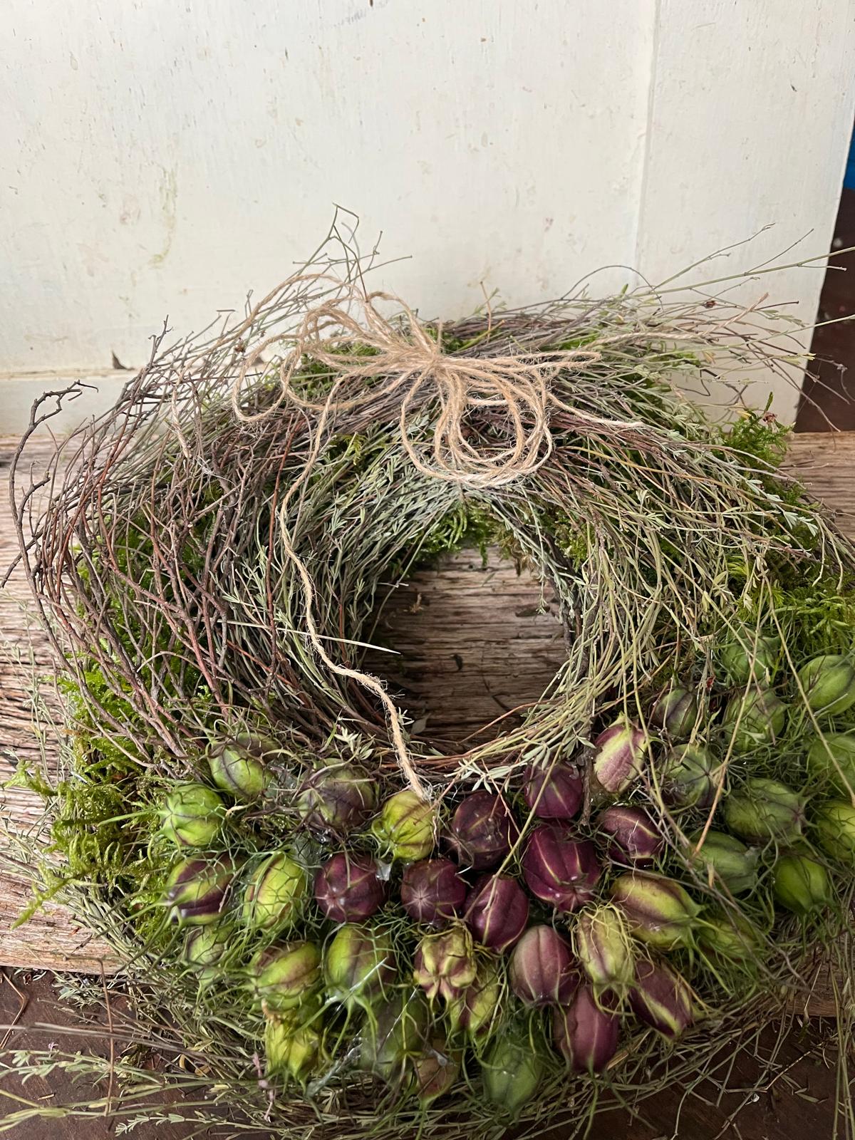 Natürlicher Kranz: Handgefertigte Herbstdeko