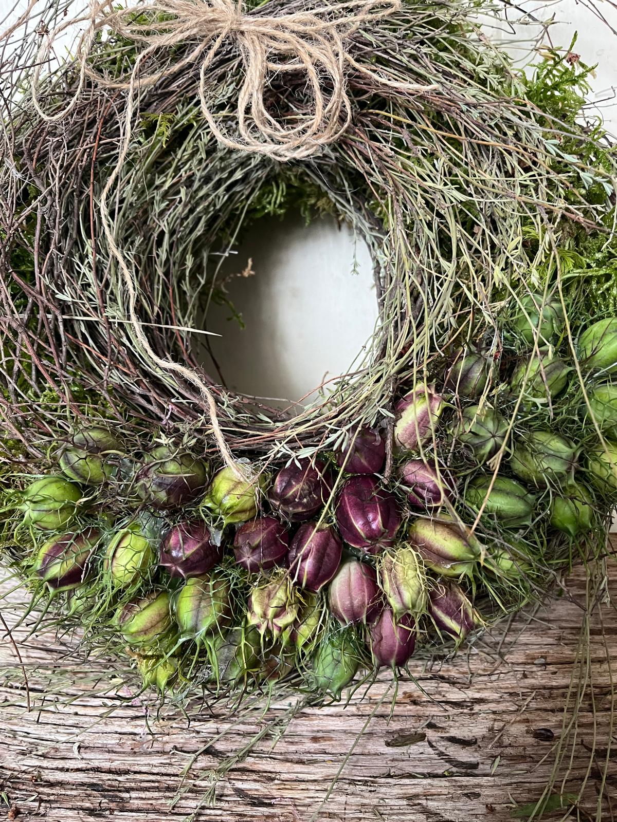 Natürlicher Kranz: Handgefertigte Herbstdeko