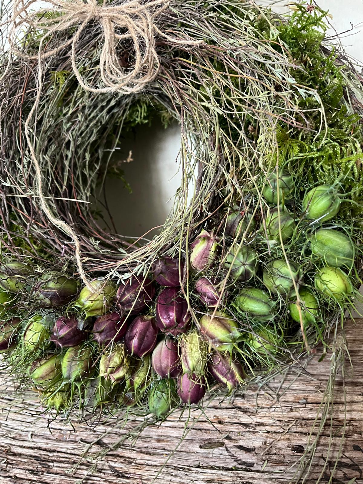 Natürlicher Kranz: Handgefertigte Herbstdeko
