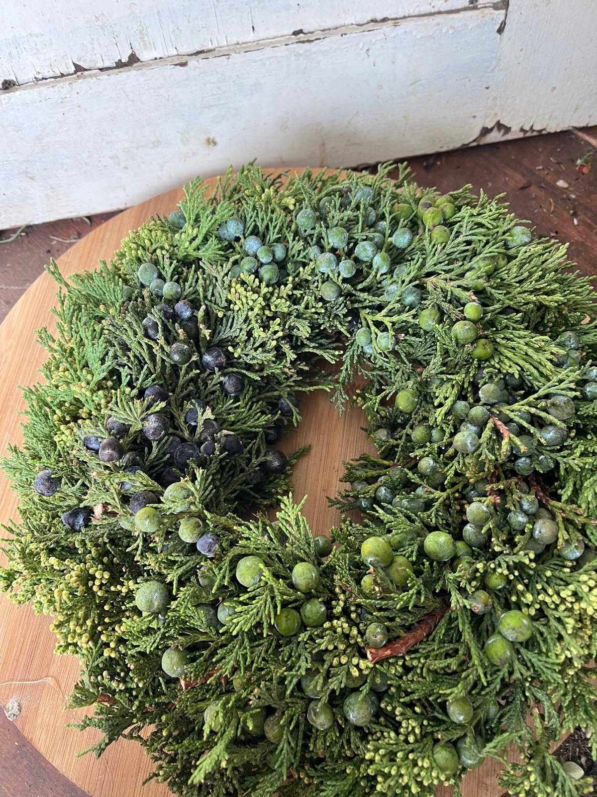 Natürlicher Juniperus (Wacholder) Kranz (25 cm)