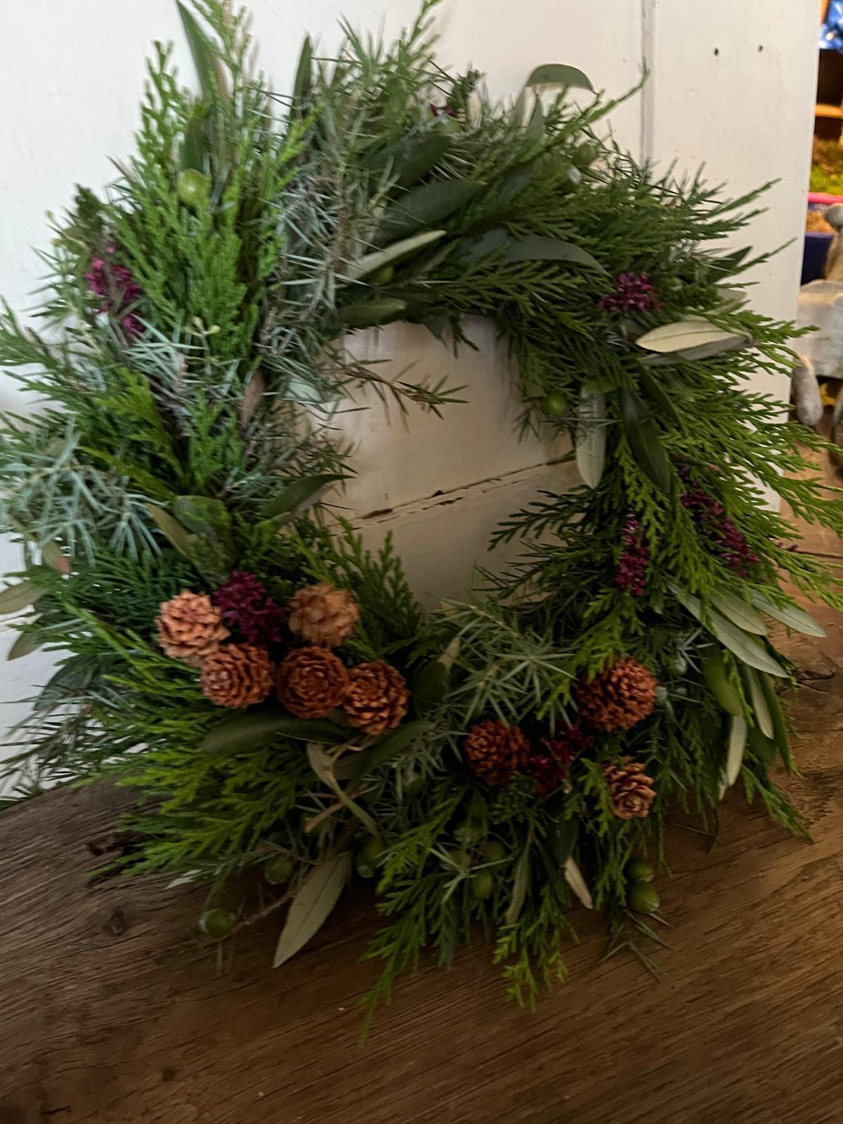 NEU! Frischer Premium-Kranz (20/25/30 cm) – Unikat aus gemischtem Grün