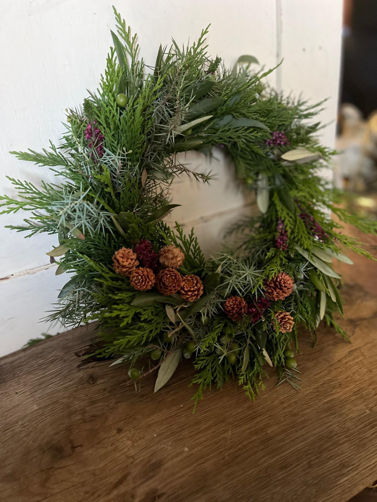 NEU! Frischer Premium-Kranz (20/25/30 cm) – Unikat aus gemischtem Grün