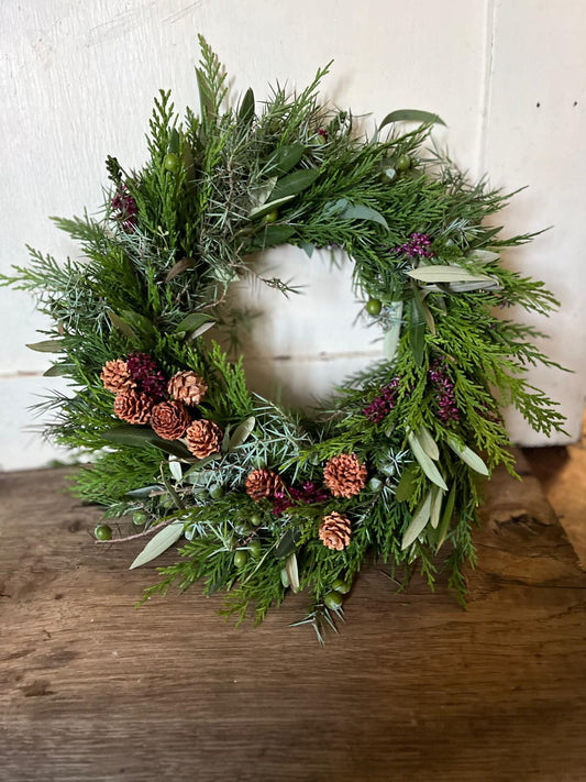 NEU! Frischer Premium-Kranz (20/25/30 cm) – Unikat aus gemischtem Grün