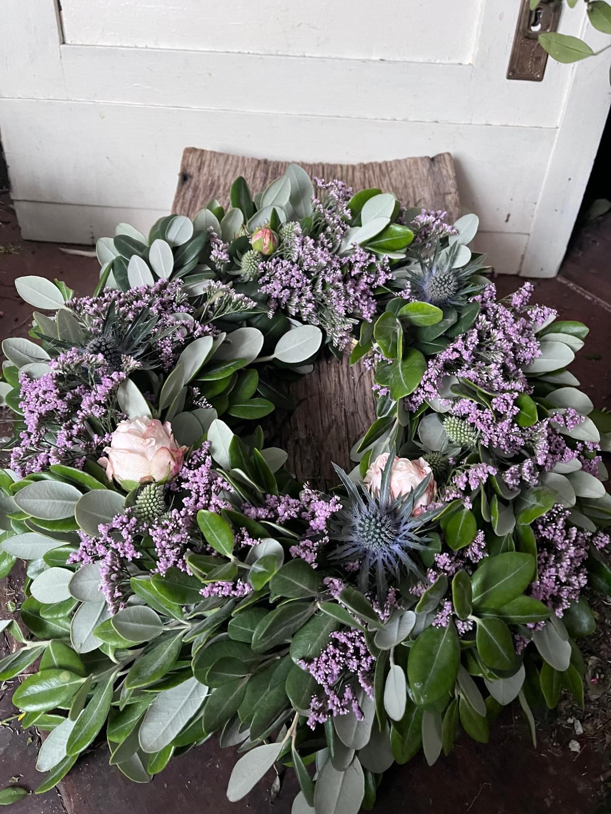 Wunderschöner Blumenkranz zur Deko