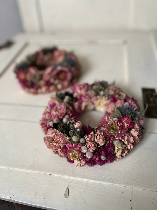 Trockenblumenkranz klein 18cm | Dekokranz handgemacht Unikat