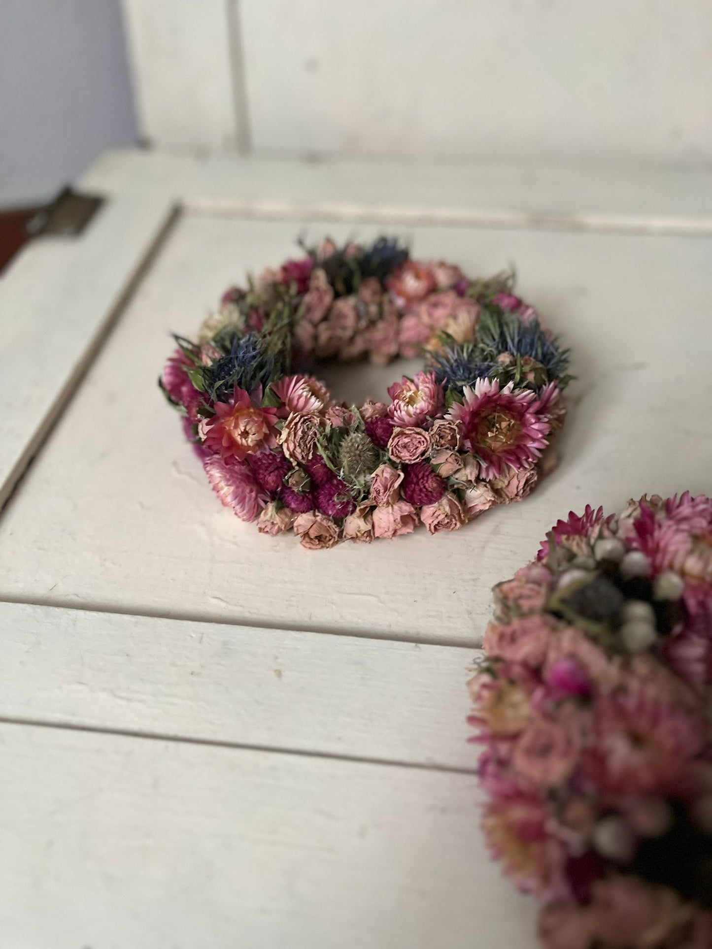 Trockenblumenkranz klein 18cm | Dekokranz handgemacht Unikat