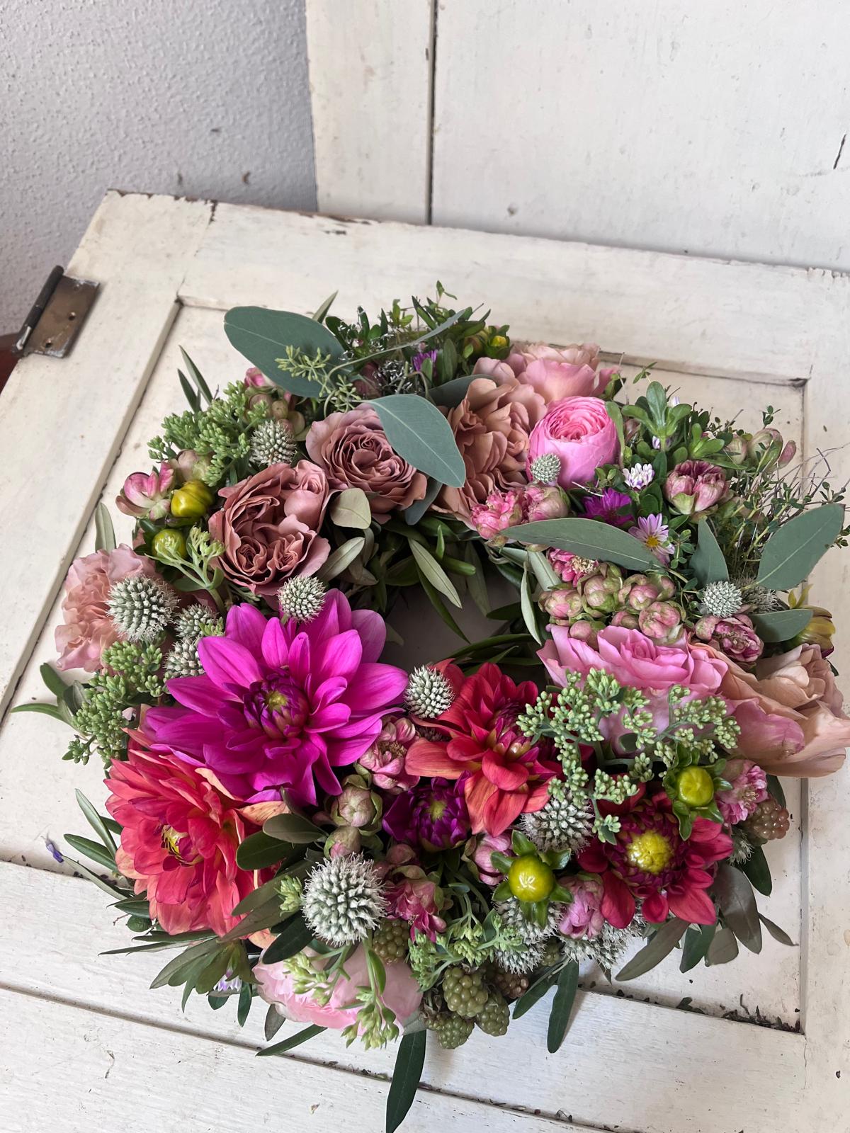 Naturkranz klassisch zeitlos | Dekokranz handgemacht Unikat | Trockenblumenkranz Wandkranz Türkranz | Boho Tischdeko langlebig, ab 39,90€