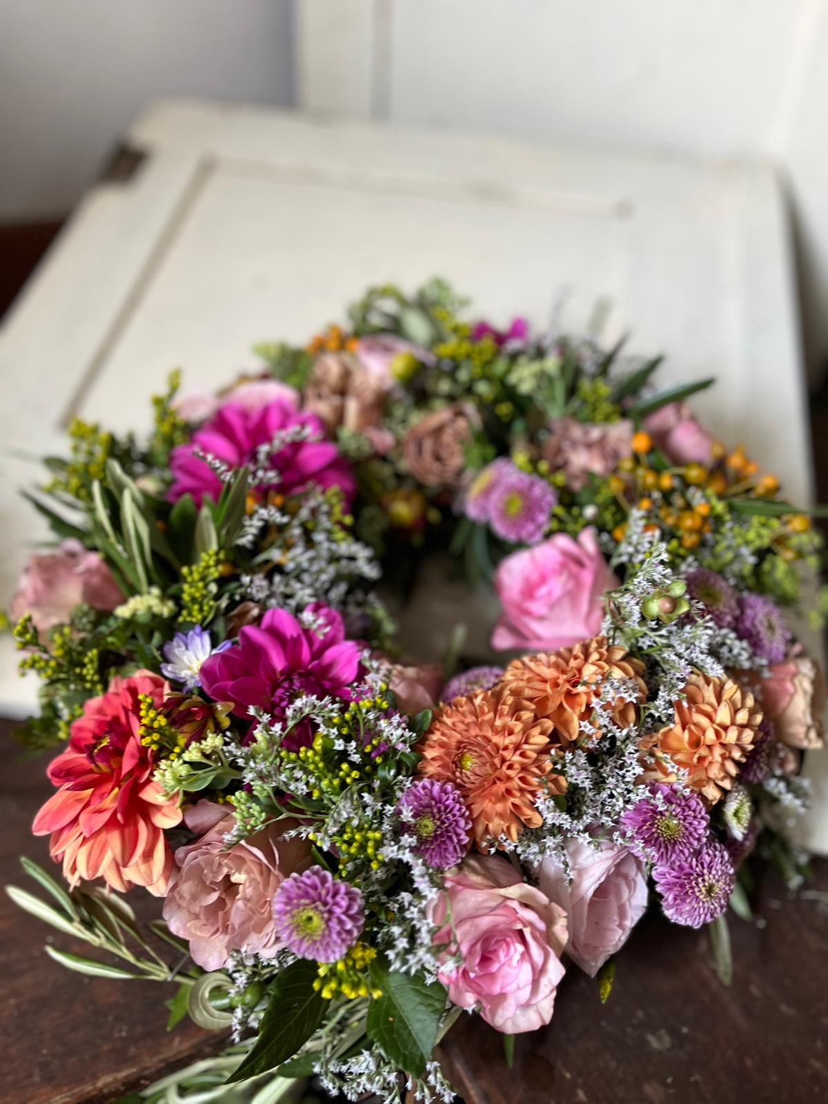 Naturkranz klassisch zeitlos | Dekokranz handgemacht Unikat | Trockenblumenkranz Wandkranz Türkranz | Boho Tischdeko langlebig, ab 39,90€