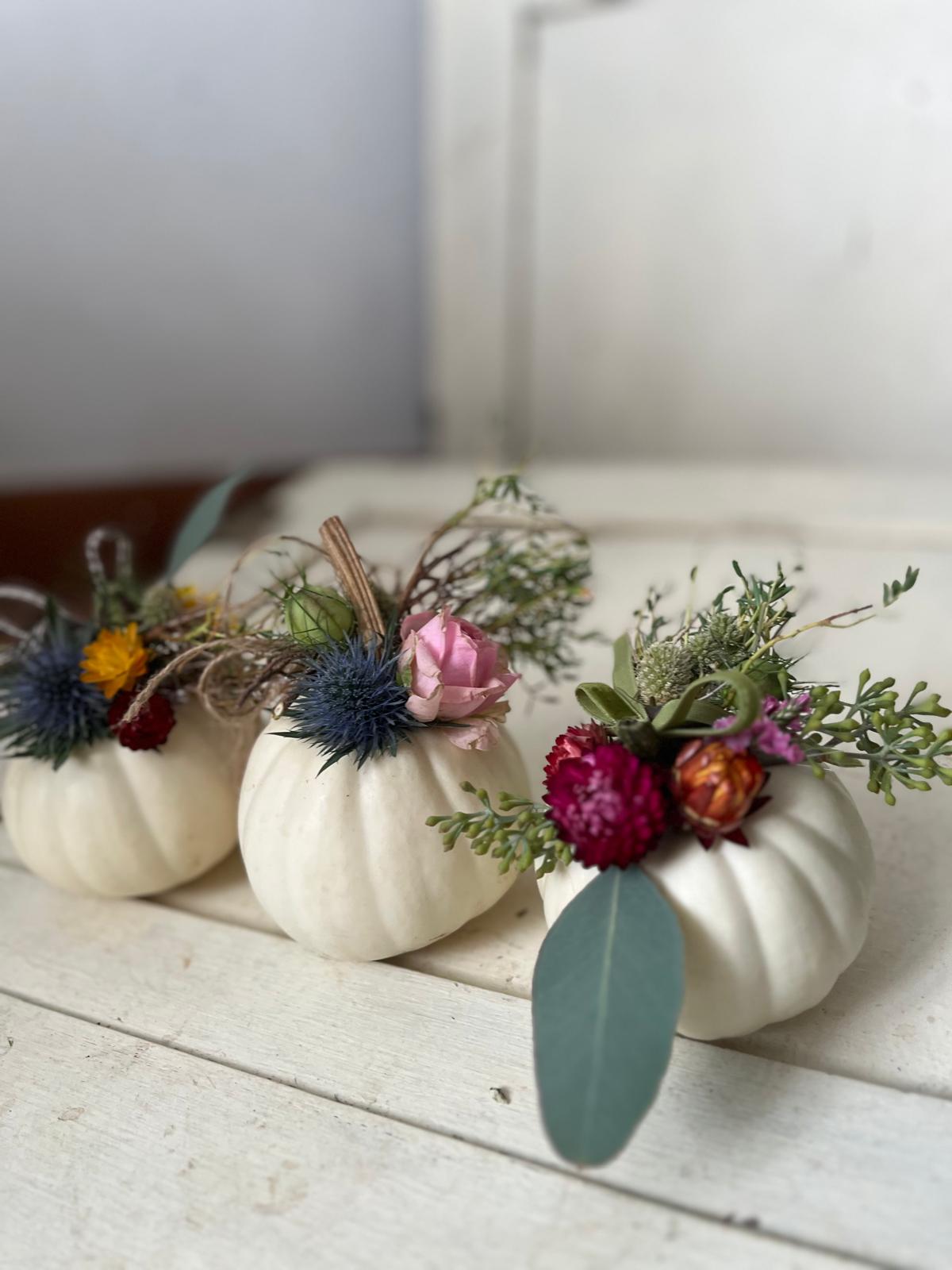 Herbstdeko Unikat: Echter Deko-Kürbis für Tisch & Party (ca. 9x10 cm)