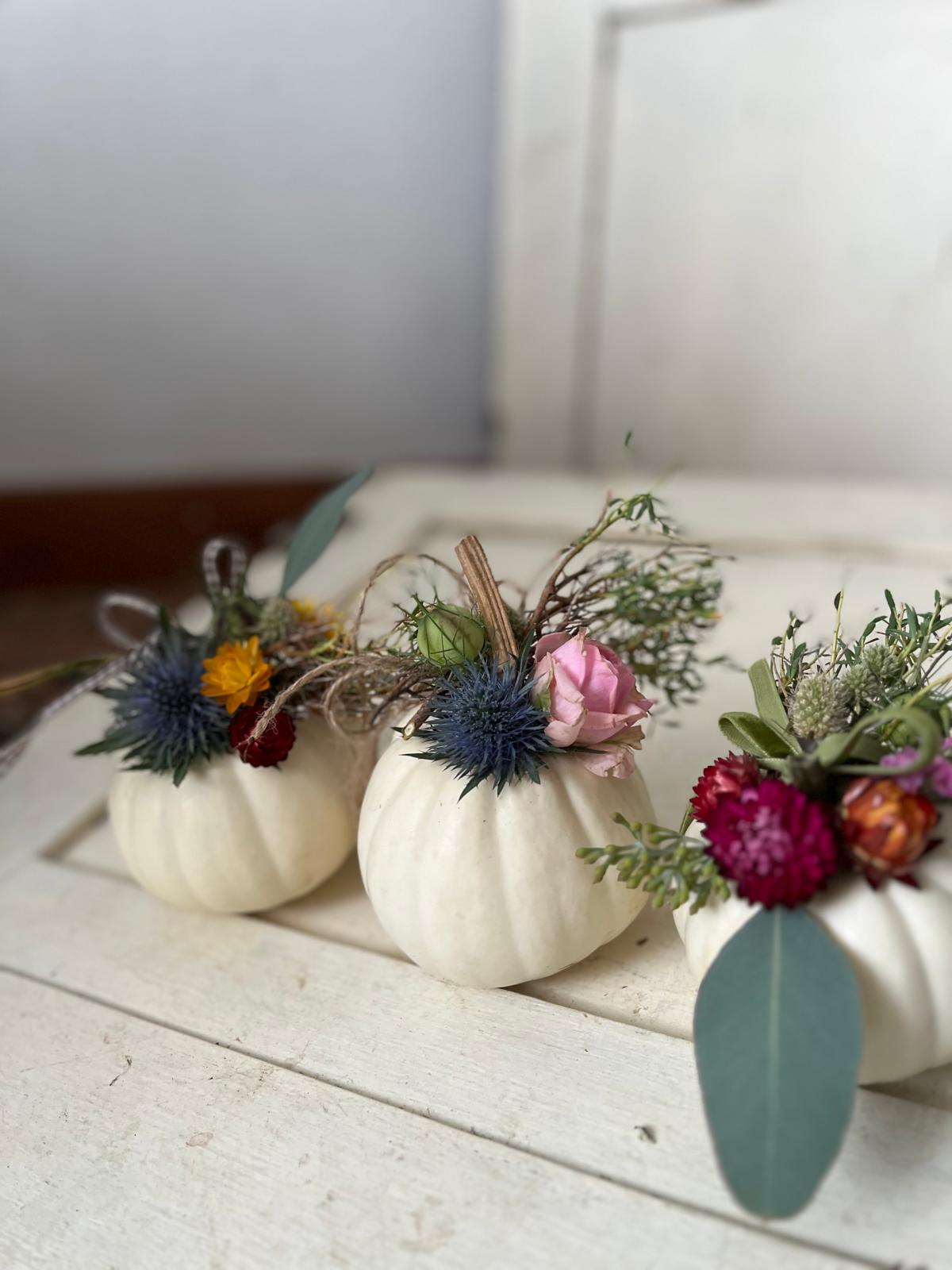 Herbstdeko Unikat: Echter Deko-Kürbis für Tisch & Party (ca. 9x10 cm)