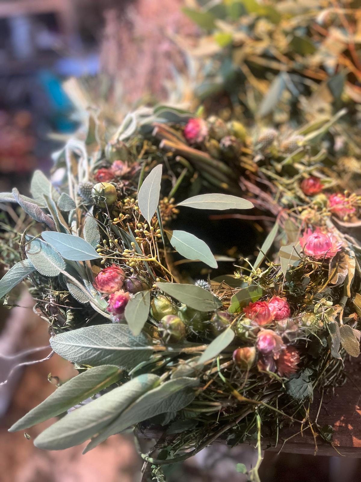 Dicker Herbstkranz Natur | Üppiger Türkranz & Tischkranz handgemacht | Herbstdeko Unikat aus verschiedenen Materialien 30cm 40cm 60cm