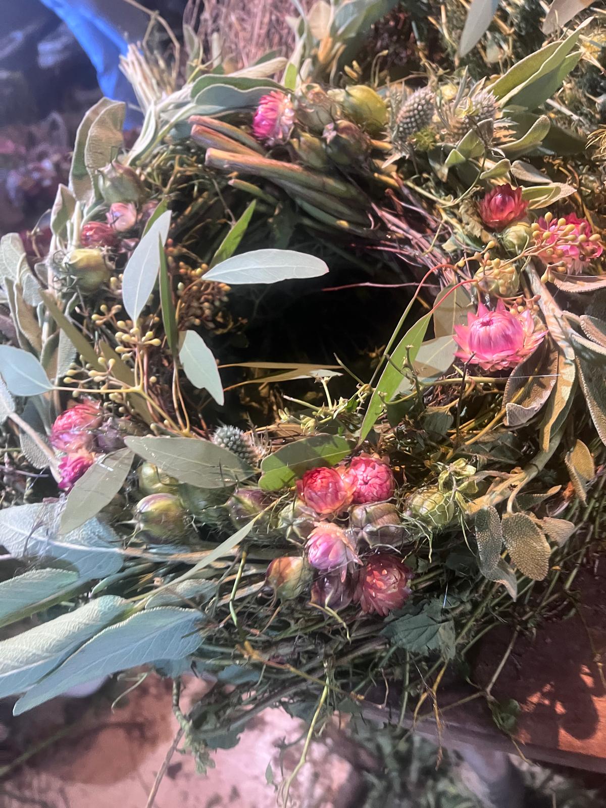 Dicker Herbstkranz Natur | Üppiger Türkranz & Tischkranz handgemacht | Herbstdeko Unikat aus verschiedenen Materialien 30cm 40cm 60cm