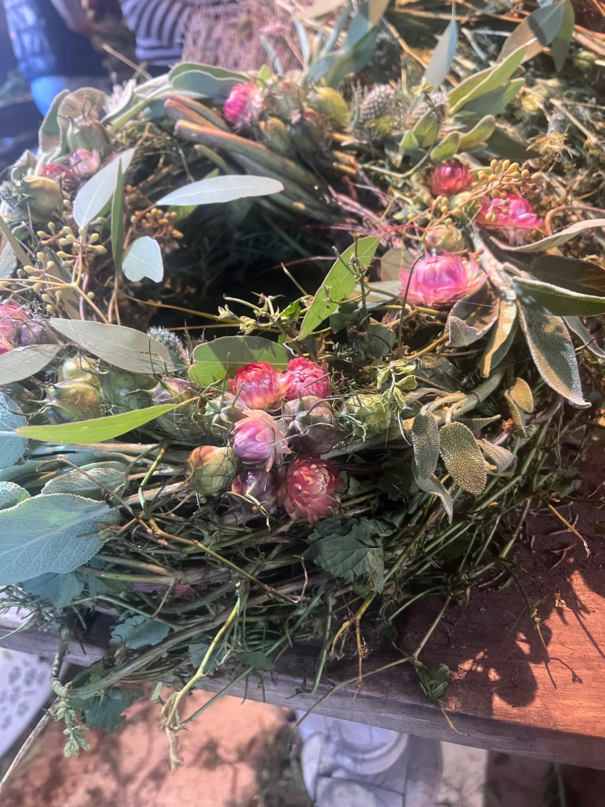 Dicker Herbstkranz Natur | Üppiger Türkranz & Tischkranz handgemacht | Herbstdeko Unikat aus verschiedenen Materialien 30cm 40cm 60cm