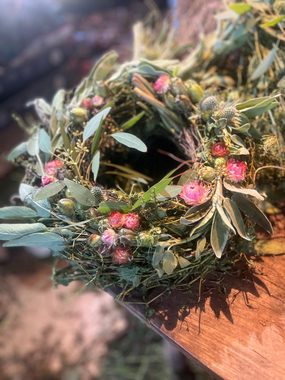 Dicker Herbstkranz Natur | Üppiger Türkranz & Tischkranz handgemacht | Herbstdeko Unikat aus verschiedenen Materialien 30cm 40cm 60cm