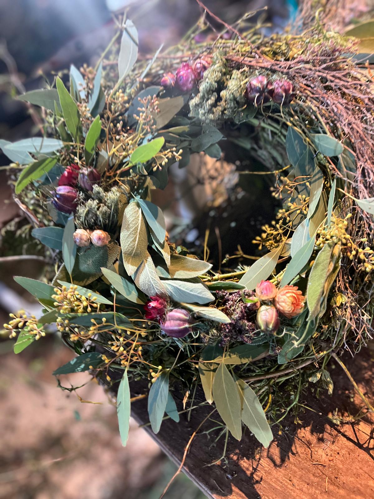 Dicker Herbstkranz Natur | Üppiger Türkranz & Tischkranz handgemacht | Herbstdeko Unikat aus verschiedenen Materialien 30cm 40cm