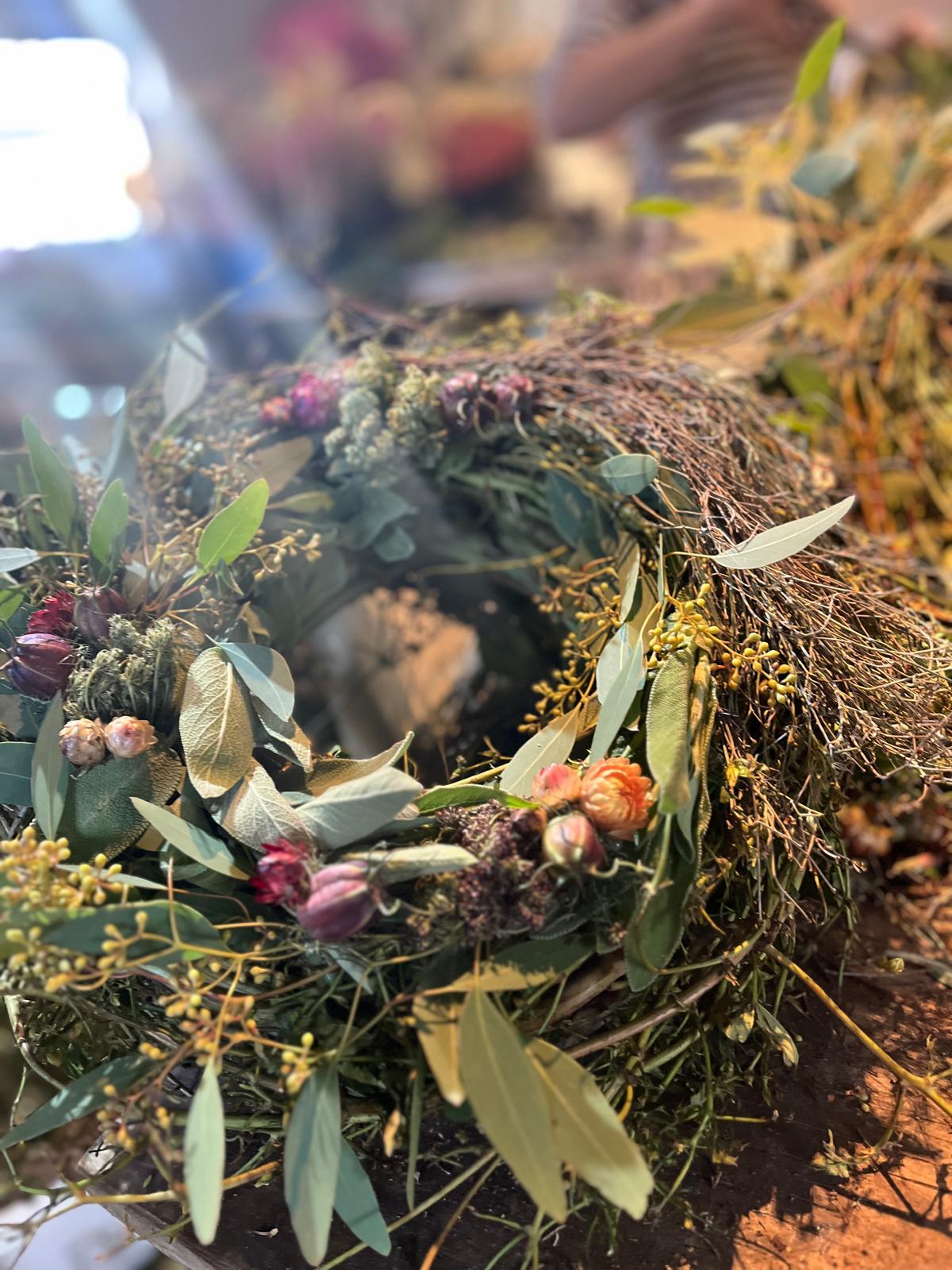 Dicker Herbstkranz Natur | Üppiger Türkranz & Tischkranz handgemacht | Herbstdeko Unikat aus verschiedenen Materialien 30cm 40cm