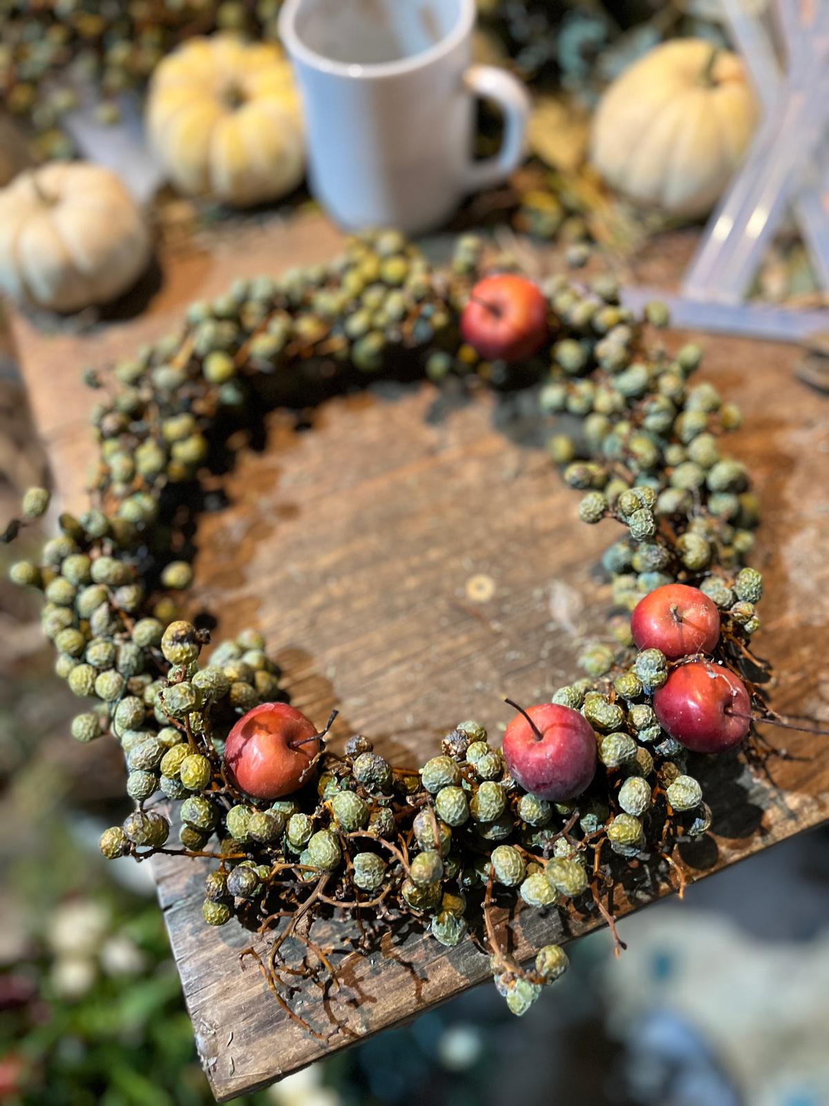 Herbstkranz Trockenblumen Zeitlose Herbstdeko Wandkranz Türkranz zum Aufhängen Naturdeko Geschenkidee | 20cm & 25cm