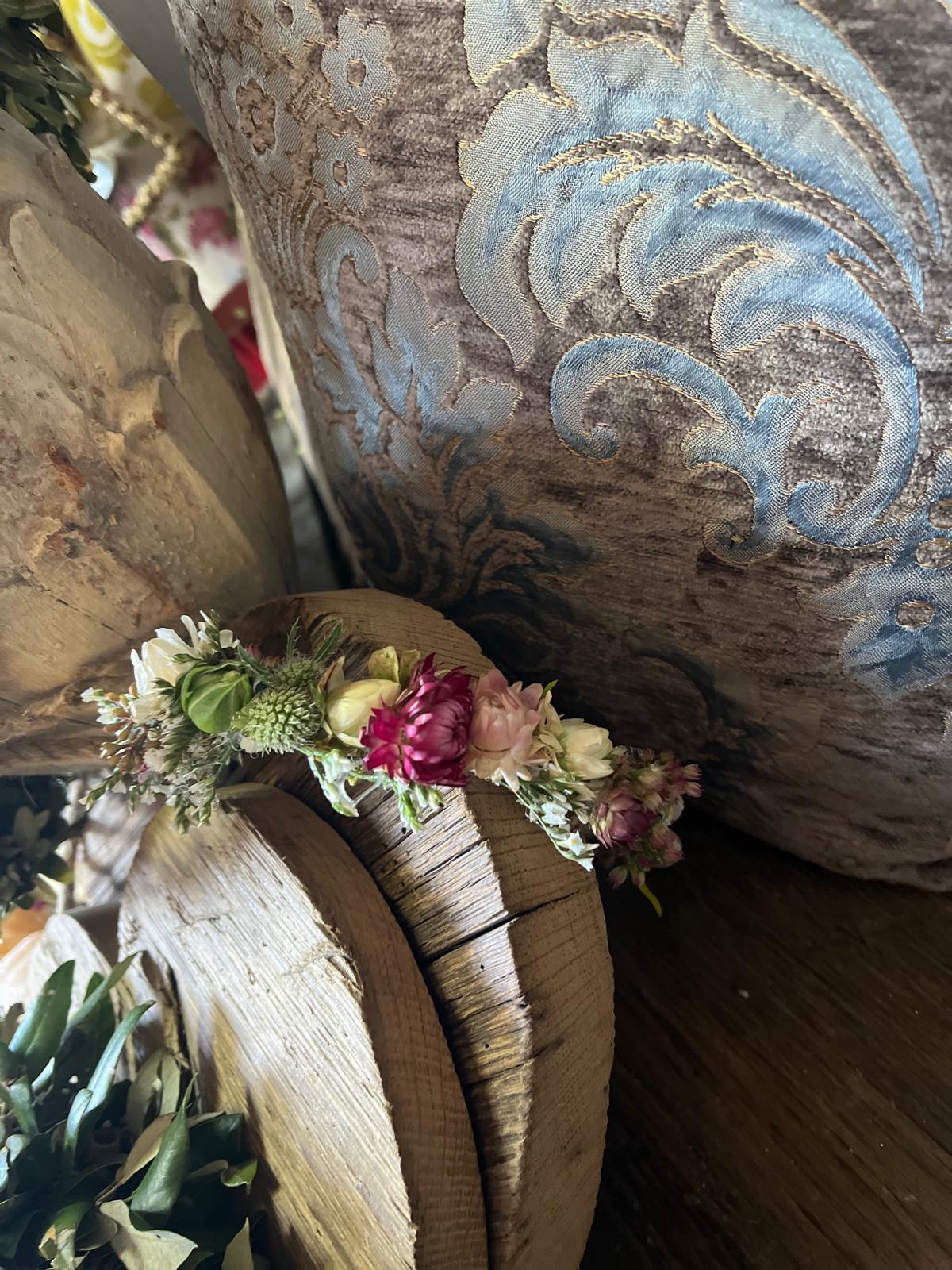 Blumen Haarreif Trockenblumen Unikat | Haarschmuck mit echten Blüten | Braut & Festival Haarreifen handgemacht