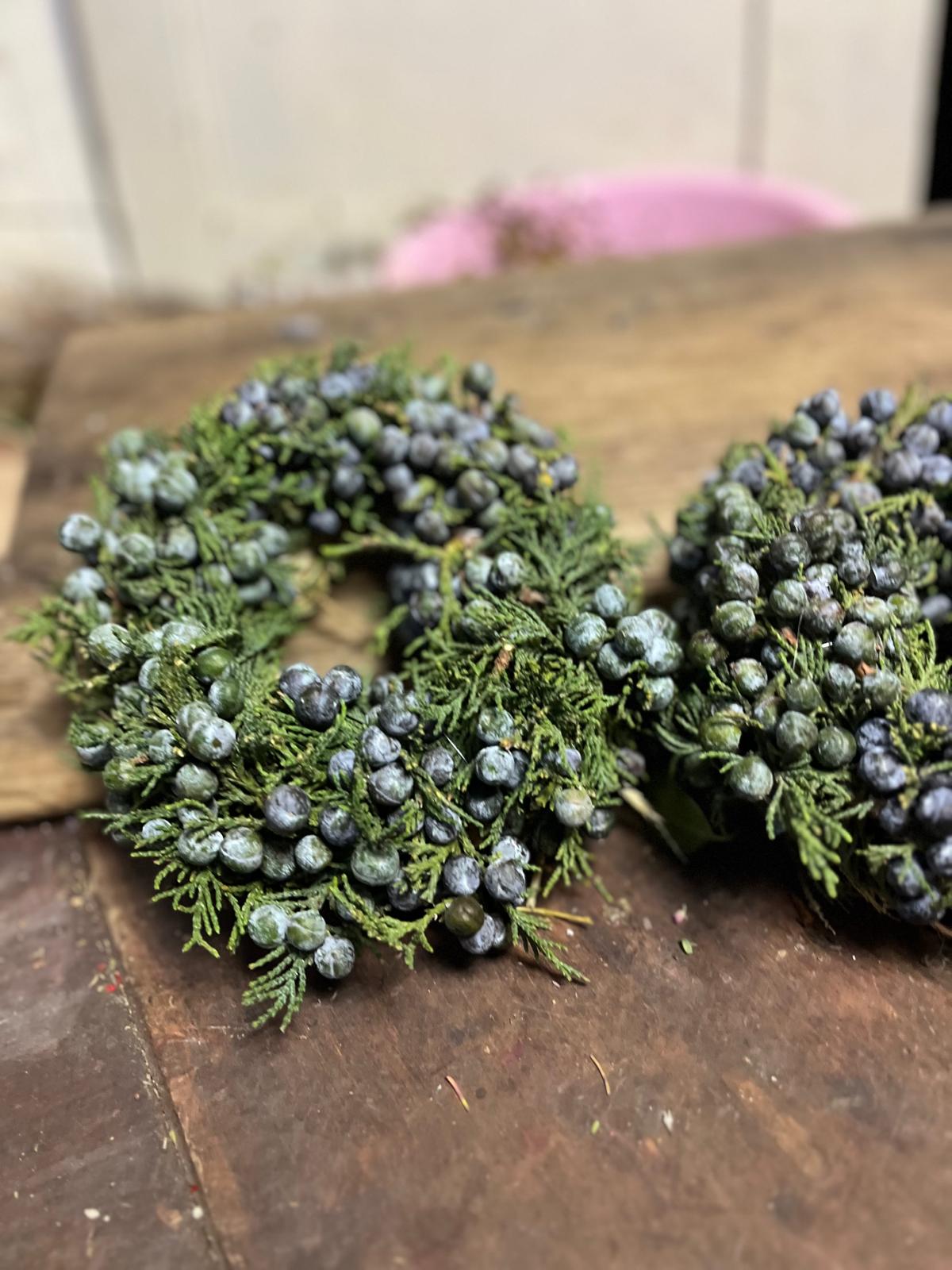 Türkranz Beerenkranz 16 cm | Herbstkranz, Tischkranz mit Beeren | Deko Kranz Natur Look Unikat (Copy)