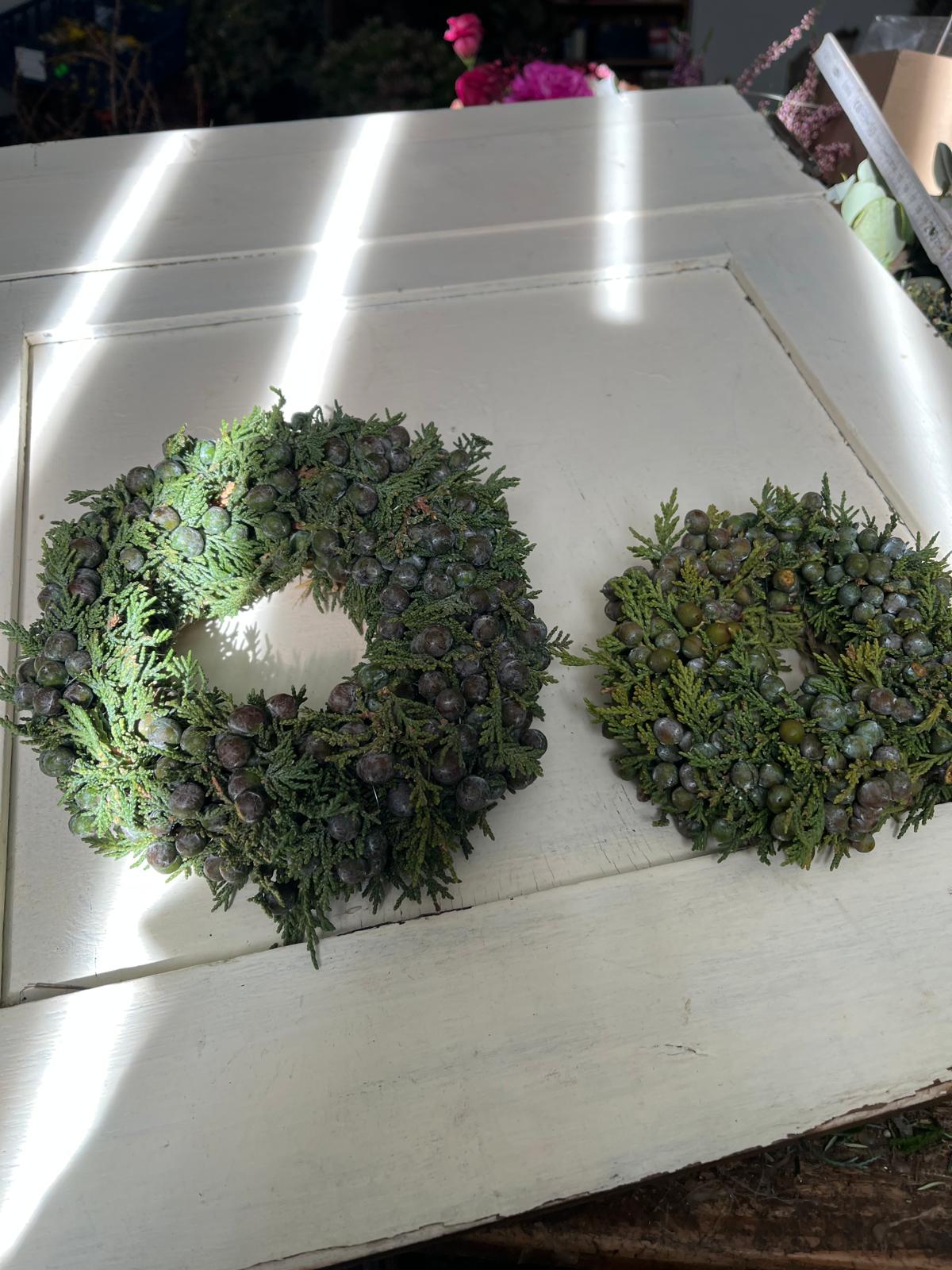 Natürlicher Juniperus (Wacholder) Kranz in 3 verschiedenen Größen