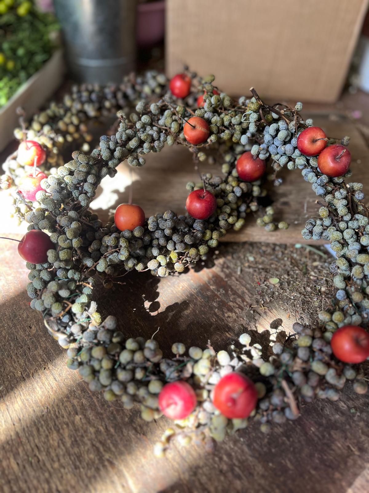 Herbstkranz Trockenblumen Zeitlose Herbstdeko Wandkranz Türkranz zum Aufhängen Naturdeko Geschenkidee | 20cm & 25cm