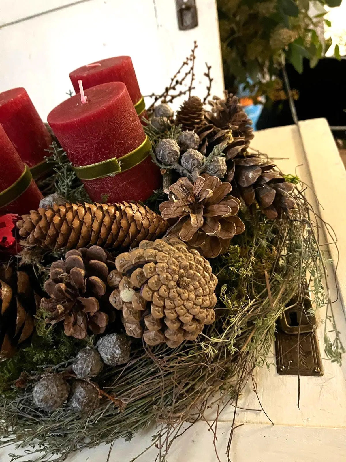 Großer Adventskranz (35 cm) – Dick gebundenes Unikat – Höhe ca. 20 cm